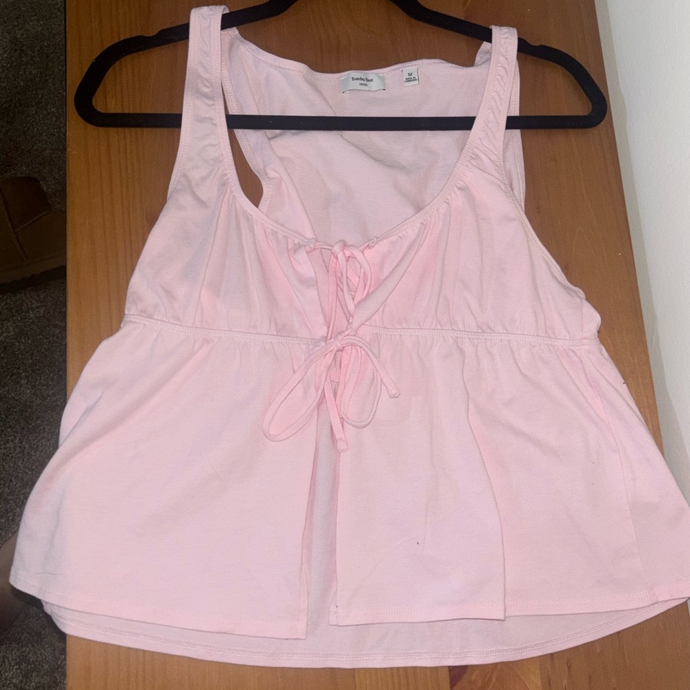 ARITZIA BABY PINK COTTONWHISK™ CANNOLI TOP